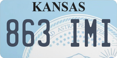 KS license plate 863IMI