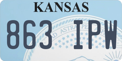 KS license plate 863IPW