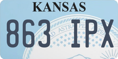 KS license plate 863IPX