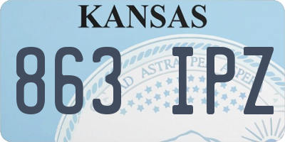 KS license plate 863IPZ