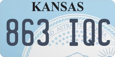 KS license plate 863IQC