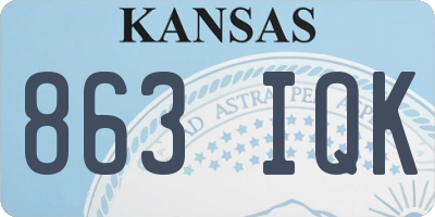 KS license plate 863IQK