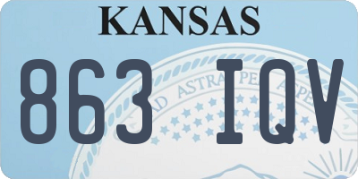 KS license plate 863IQV