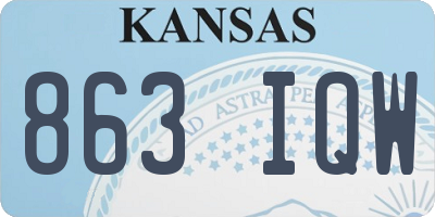 KS license plate 863IQW