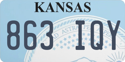 KS license plate 863IQY