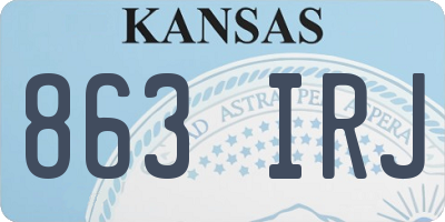 KS license plate 863IRJ