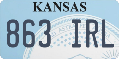 KS license plate 863IRL