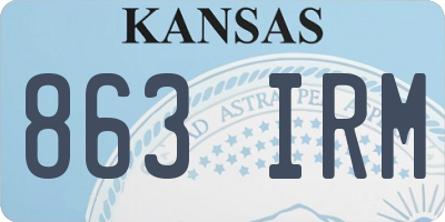 KS license plate 863IRM