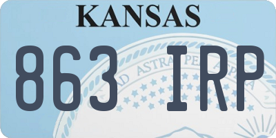 KS license plate 863IRP