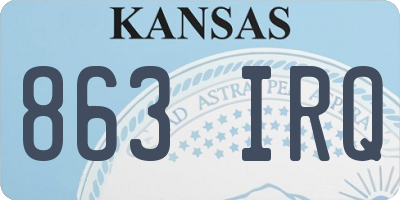KS license plate 863IRQ