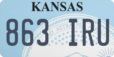 KS license plate 863IRU