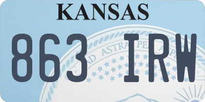 KS license plate 863IRW