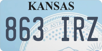 KS license plate 863IRZ
