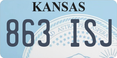 KS license plate 863ISJ