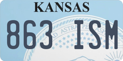 KS license plate 863ISM