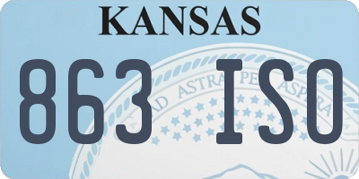 KS license plate 863ISO