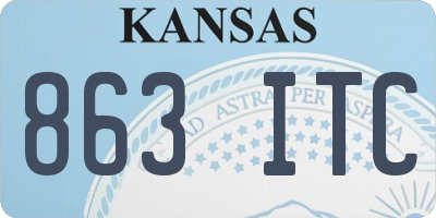 KS license plate 863ITC