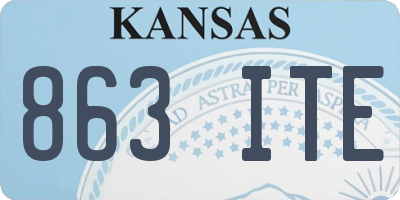 KS license plate 863ITE