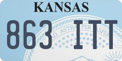 KS license plate 863ITT