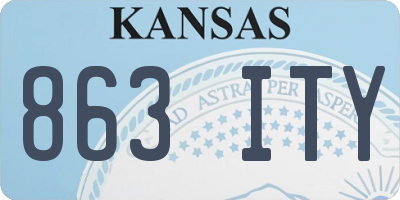 KS license plate 863ITY