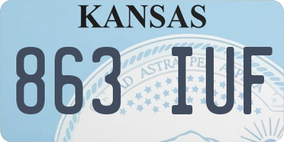 KS license plate 863IUF