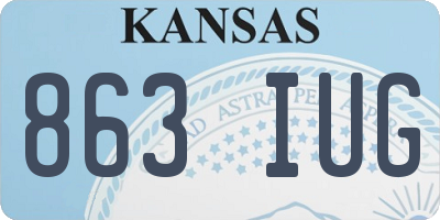 KS license plate 863IUG