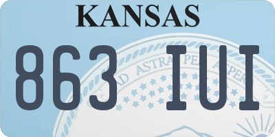 KS license plate 863IUI