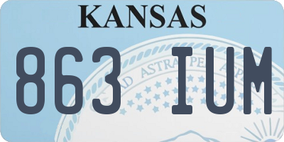 KS license plate 863IUM