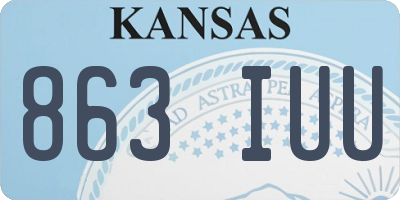 KS license plate 863IUU