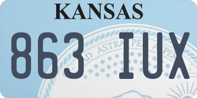 KS license plate 863IUX