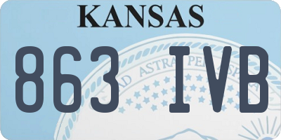 KS license plate 863IVB