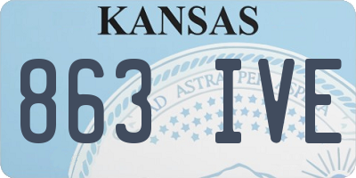 KS license plate 863IVE