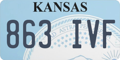 KS license plate 863IVF