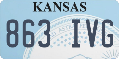KS license plate 863IVG