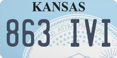KS license plate 863IVI