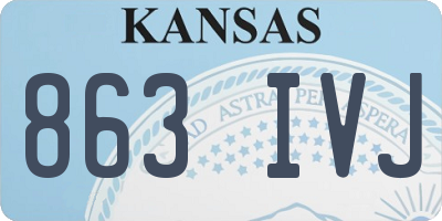 KS license plate 863IVJ