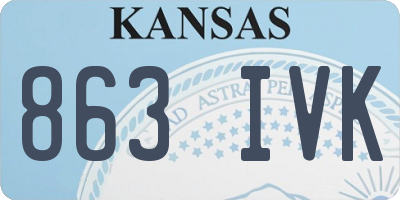 KS license plate 863IVK