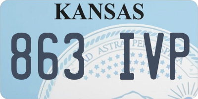 KS license plate 863IVP