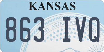 KS license plate 863IVQ