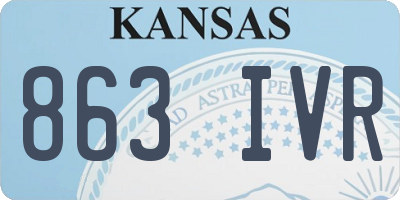 KS license plate 863IVR