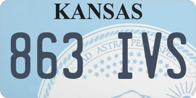 KS license plate 863IVS