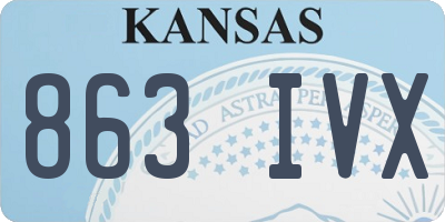 KS license plate 863IVX