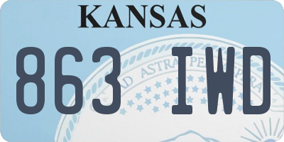 KS license plate 863IWD
