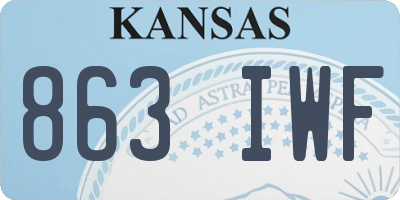 KS license plate 863IWF