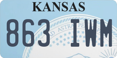 KS license plate 863IWM