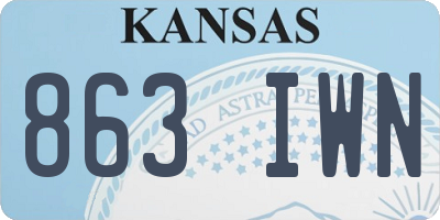 KS license plate 863IWN