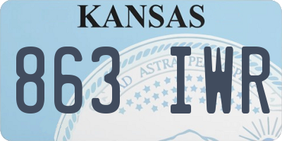 KS license plate 863IWR