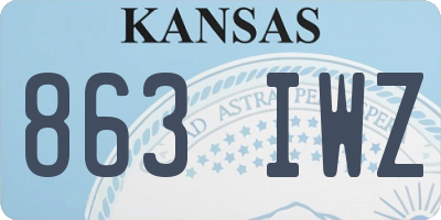 KS license plate 863IWZ
