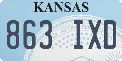 KS license plate 863IXD