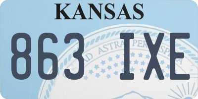KS license plate 863IXE
